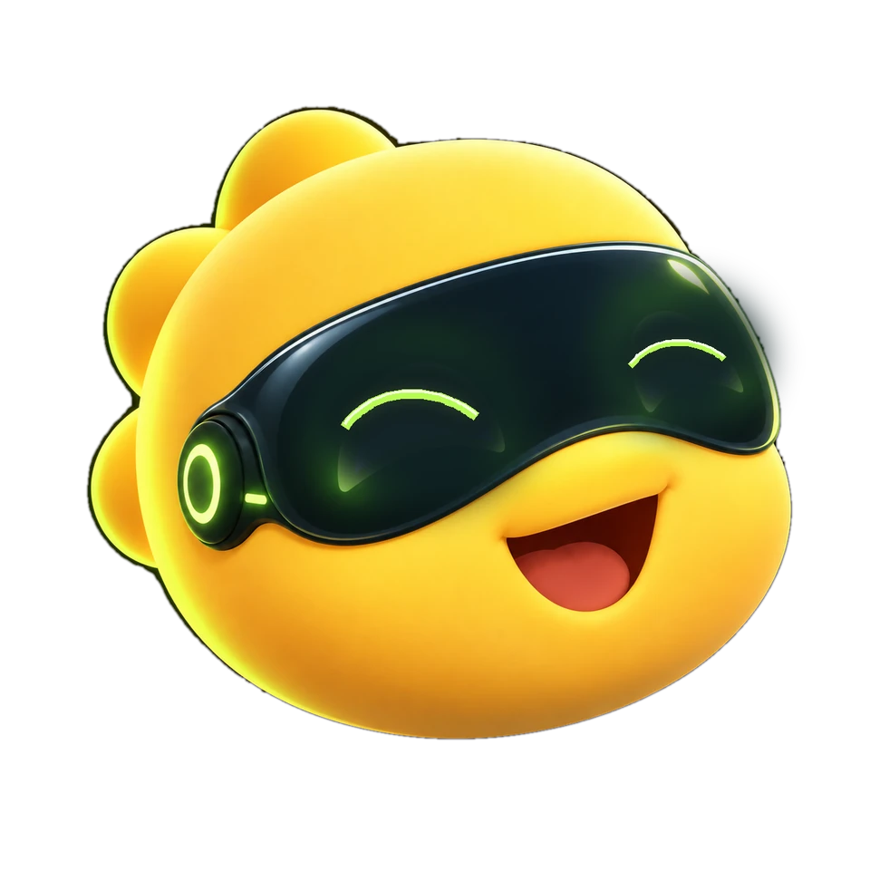 Artificial Nailoong with glowing visor
